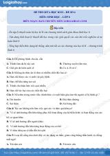 Đề kiểm tra giữa kì 2 Sinh 8 - Đề số 4 có lời giải chi tiết